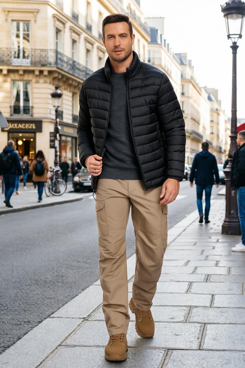 Men’s Puffer Jackets Lightweight Packable Winter Casual Down Coats