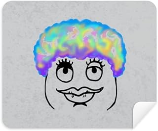 Thick Lips Woman Black Happy Pattern Cleaning Cloth Screen Cleaner 2pcs Suede Fabric