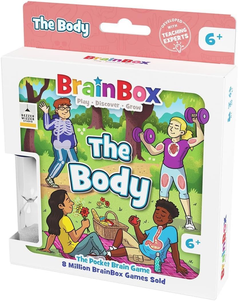 BrainBox Pocket The Body | Fun & Educational Travel Card Game | Ages 6+ | 1+ Players | 10 Minutes Playing Time