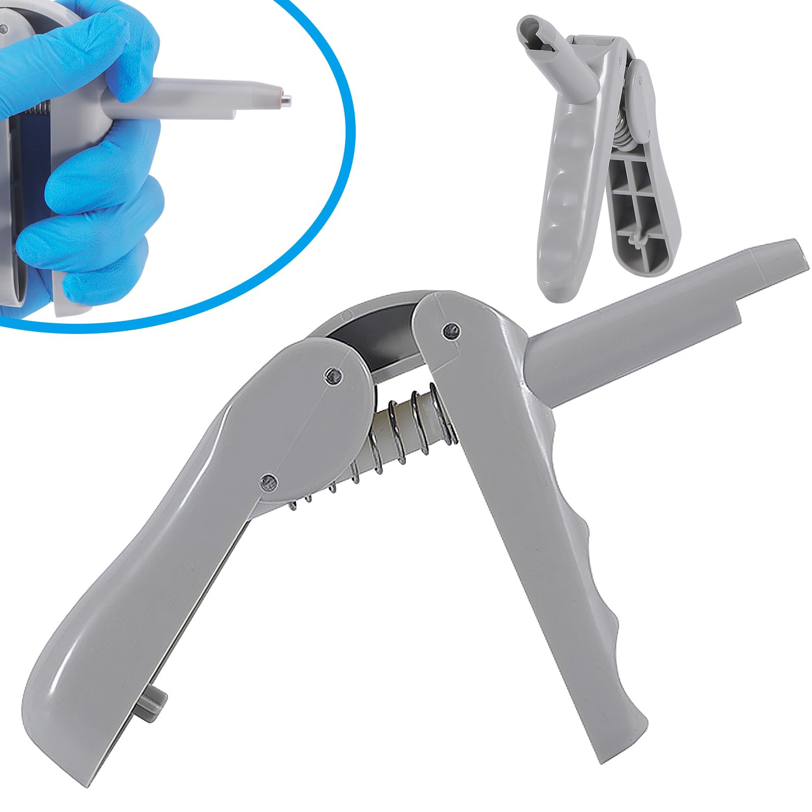 Pistola dentale composite in resina, 1/5 pezzi, pistola per iniezione a dosaggio di materiale composito, applicatore dispenser dentale, compatibile con la maggior parte delle punte monodose (5)