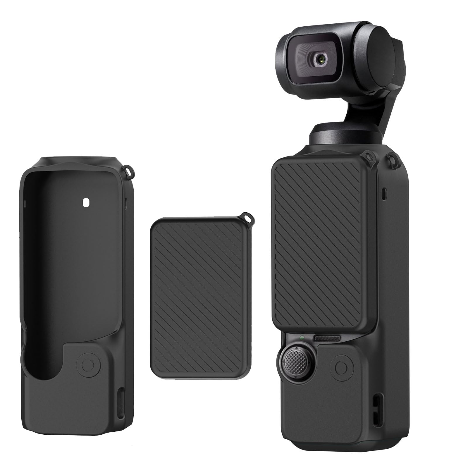 【BARDATS】アクションカメラ 保護ケース For Osmo Pocket 4 ケース 柔らかい シリコン製 全面保護 軽量 落下防止 防止 キズ防止 指紋防止 防水 耐衝撃 全面保護 (ブラック)