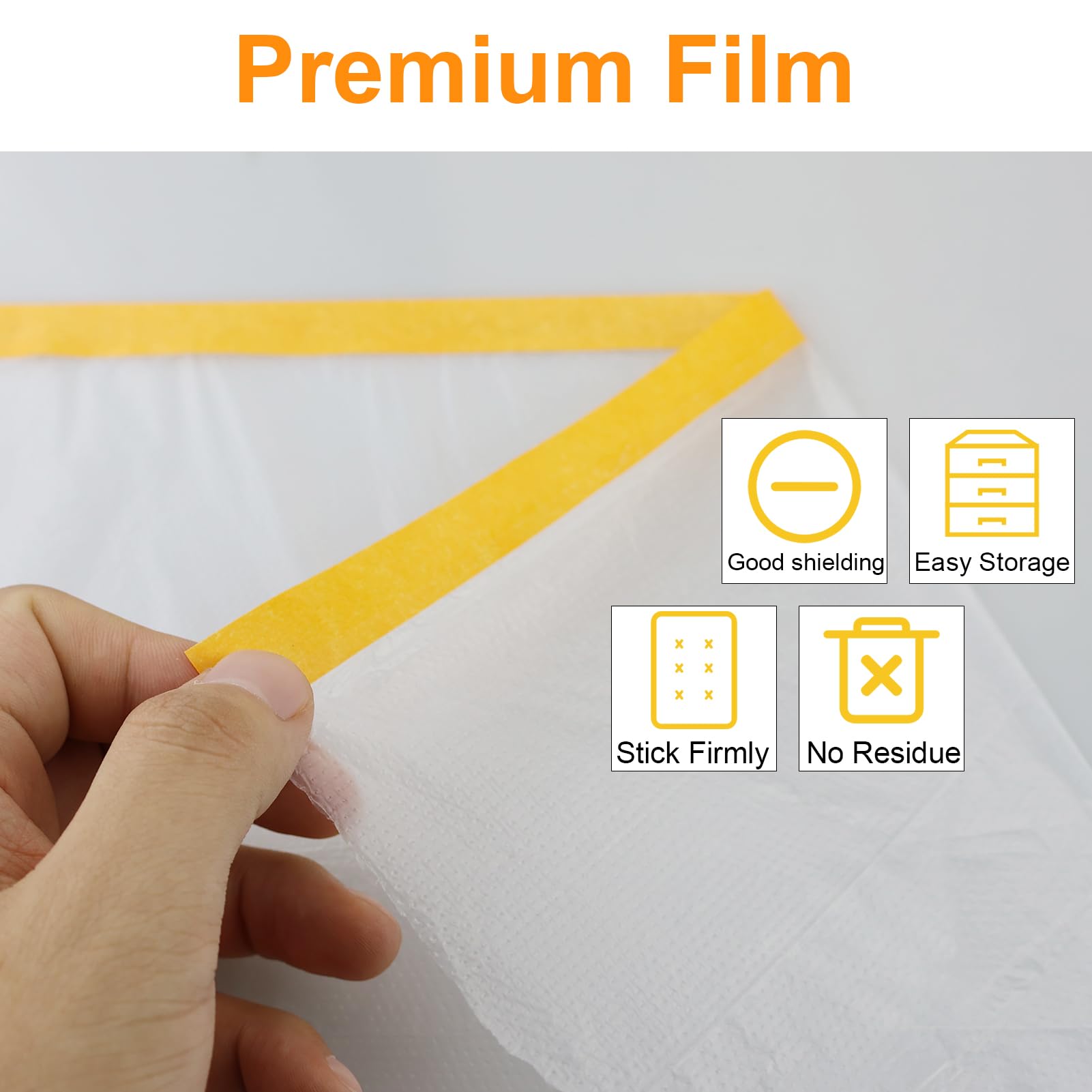 6 rollos de cinta adhesiva con lámina de 55 cm x 20 m, cinta adhesiva transparente con recubrimiento dorado, cinta de pintor para protección contra el polvo, lámina autoadhesiva, resistente a los