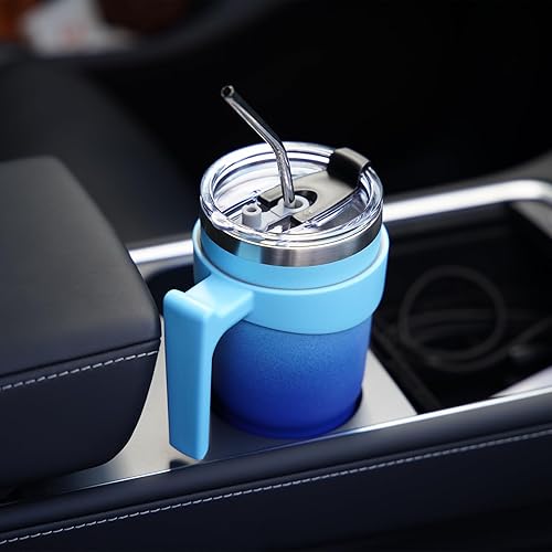 Miniatura 27 de BJPKPK 30 oz Tumbler With Handle And Straw Stainless Steel Insulated Tumbler Cups For Water Or Ice Coffee,Blood Moon