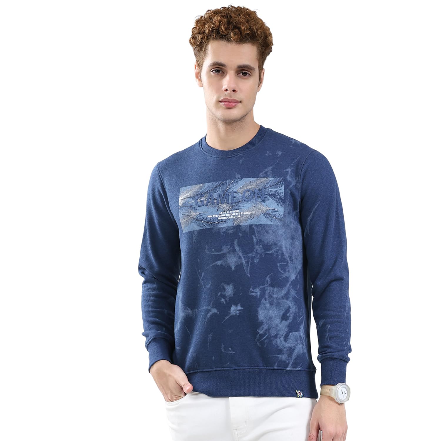 monte carlo Men Regular Fit Round Neck Printed Pull On Closure Full Sleeve Sweatshirt | Stylish Casual wear | Cozy Winter Hoodie | Comfortable Layering Outfit | Winter Sweatshirt for Men's-picture-36