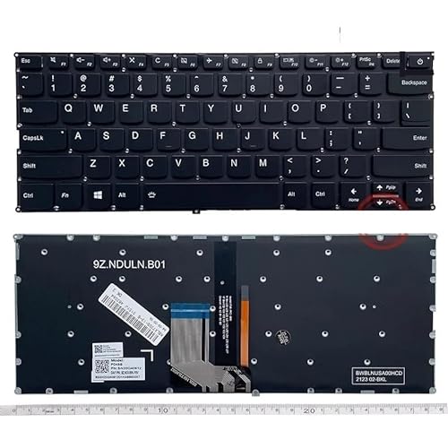 US Keyboard for for ideapad 720S-14 for xiaoxin 7000-13 320S-13 V720-14 720S-14IKB V720-14ISE 700-13 Backlight(Yellow)