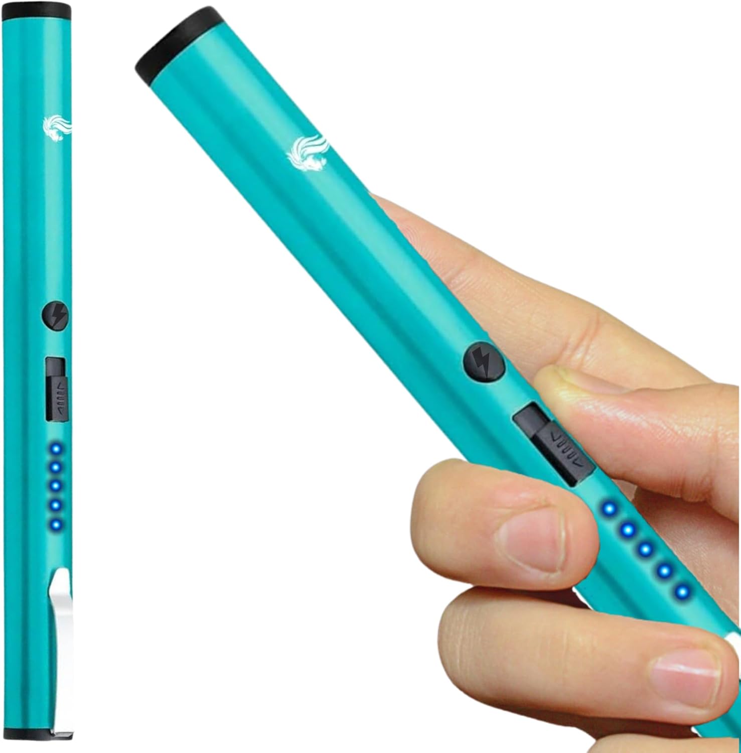 Odds Shifter’s DefenPro 32,000,000 Stun Pen Stun Gun for Self Protection Tactical Stun Pen with USB Rechargeable, Battery Indicator, Sturdy Clip, Compact and Concealable for Safety