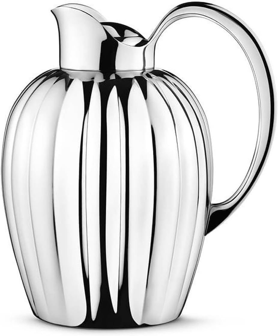 Georg Jensen Bernadotte Thermo Jug with Push Stopper New Gen ABS SS 1L