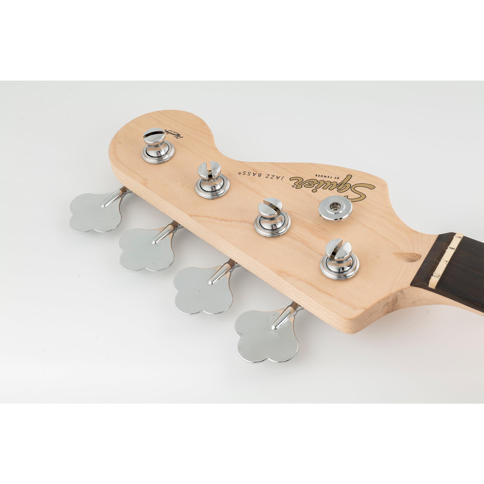 Musiclily Pro Mécanique Basse 4-en-ligne pour Fender Precision Bass et Jazz Bass, Chrome Bouton type éléphant