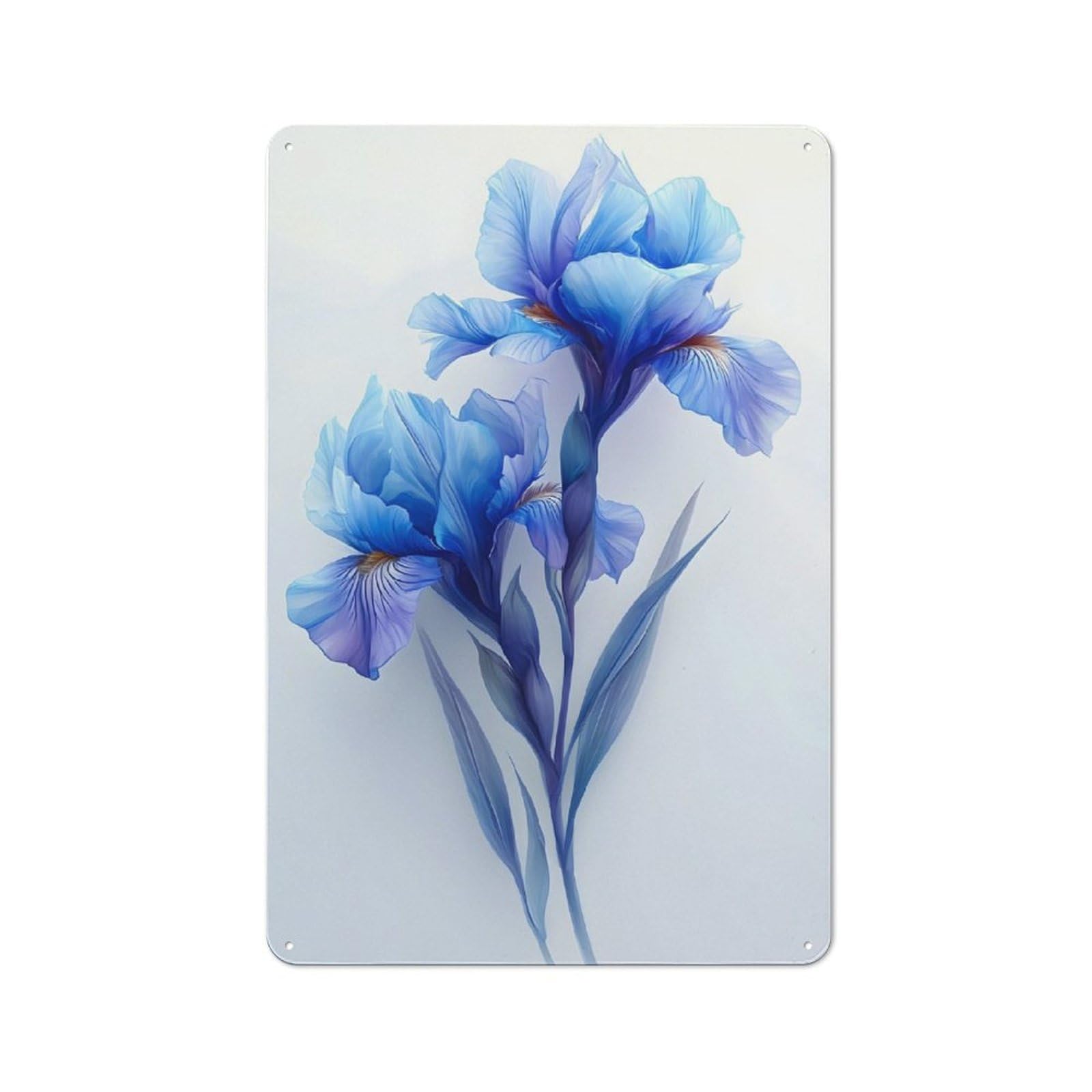 Junmoney Iris Vintage Rustic Metal Sign 30X20cm Featuring For Living Room Wall, For Vintage Wall Decor Fans, For Metal Sign Collectors