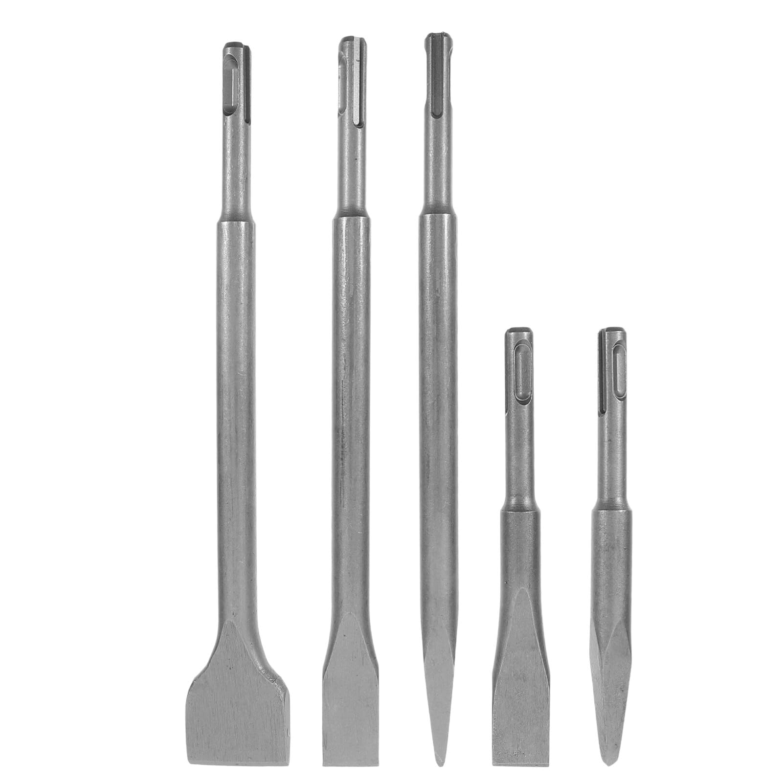 Set 5 Pezzi Scalpelli per Calcestruzzo Punte da Trapano in Acciaio, Operazione Stabile e Posizionamento Accurato Custodia Portatile per Lavori su Pareti in Cemento