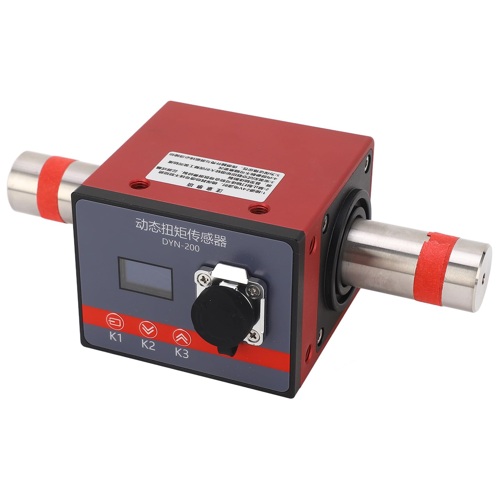 Yosoo Health Gear Capteur de Torsion Dynamique en Acier Inoxydable, Alliage d'aluminium, Capteur de Torsion Rotatif 200 Nm DC24 V sans Contact 8 000 Tr/min, Sortie 5 V pour Bancs d'essai de