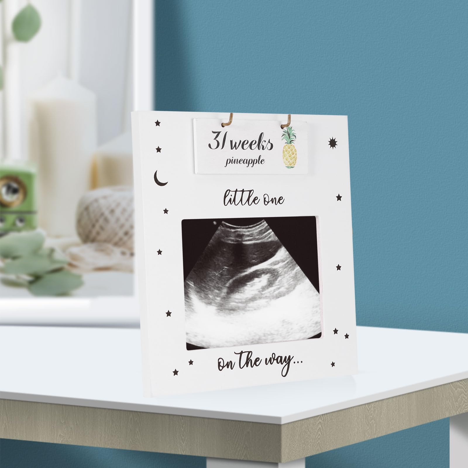 AOZBZ Birth Milestones Photo, Commemorative Wooden - Image 2