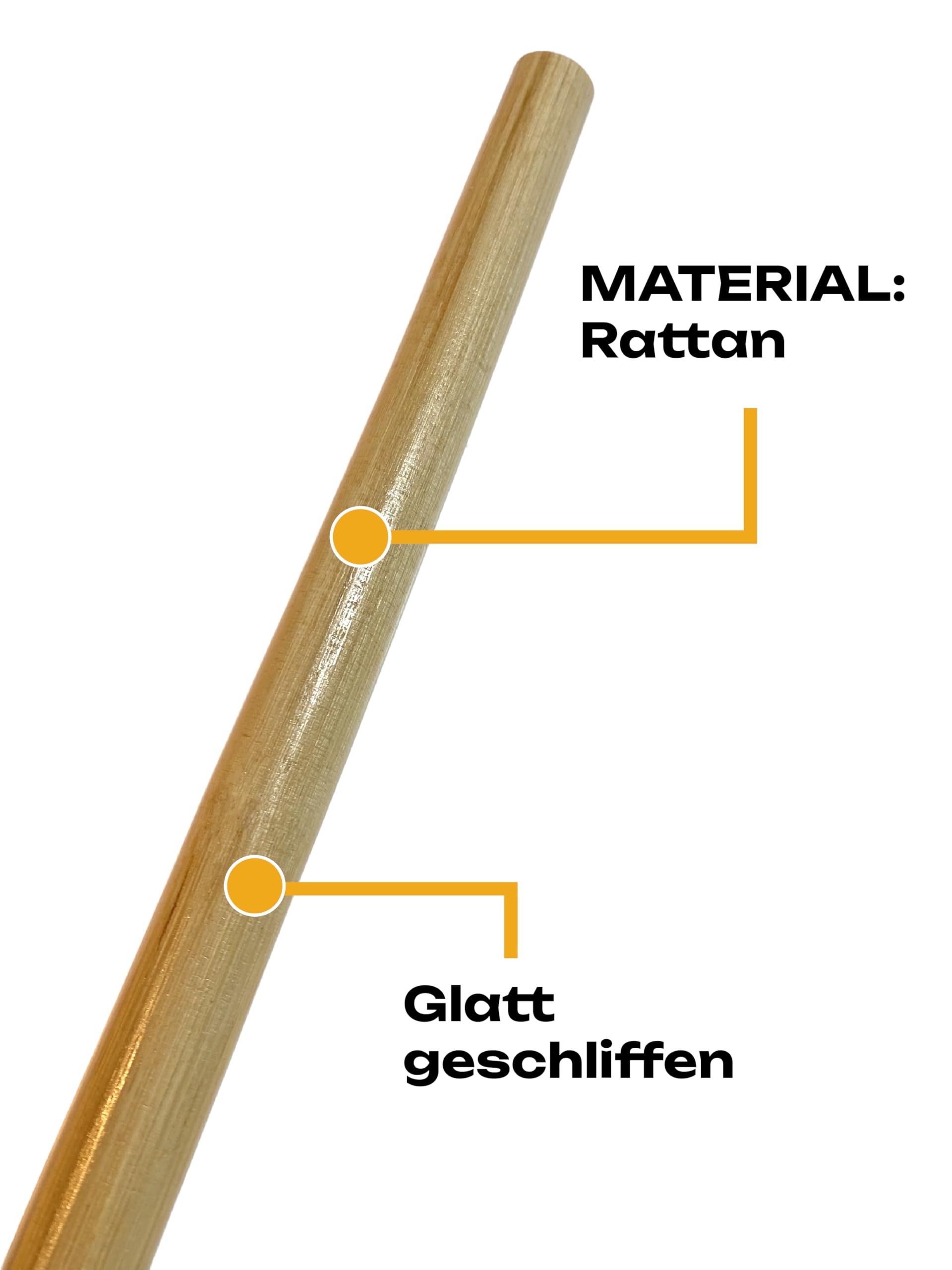 Lot de 10 bâtons Escrima en rotin clair 65 cm – Stick Arnis Kali Entraînement d'armes