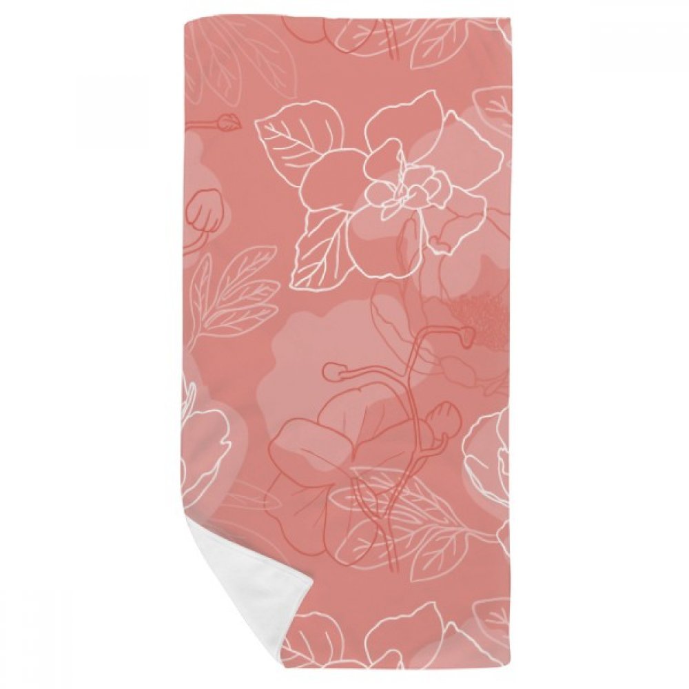 Serviette de bain fleur pivoine multicolore 35x70cm douce