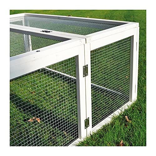 Clapier Lapins Rabbit Run Exterieur- Cage Mobile -Couleur Blanc