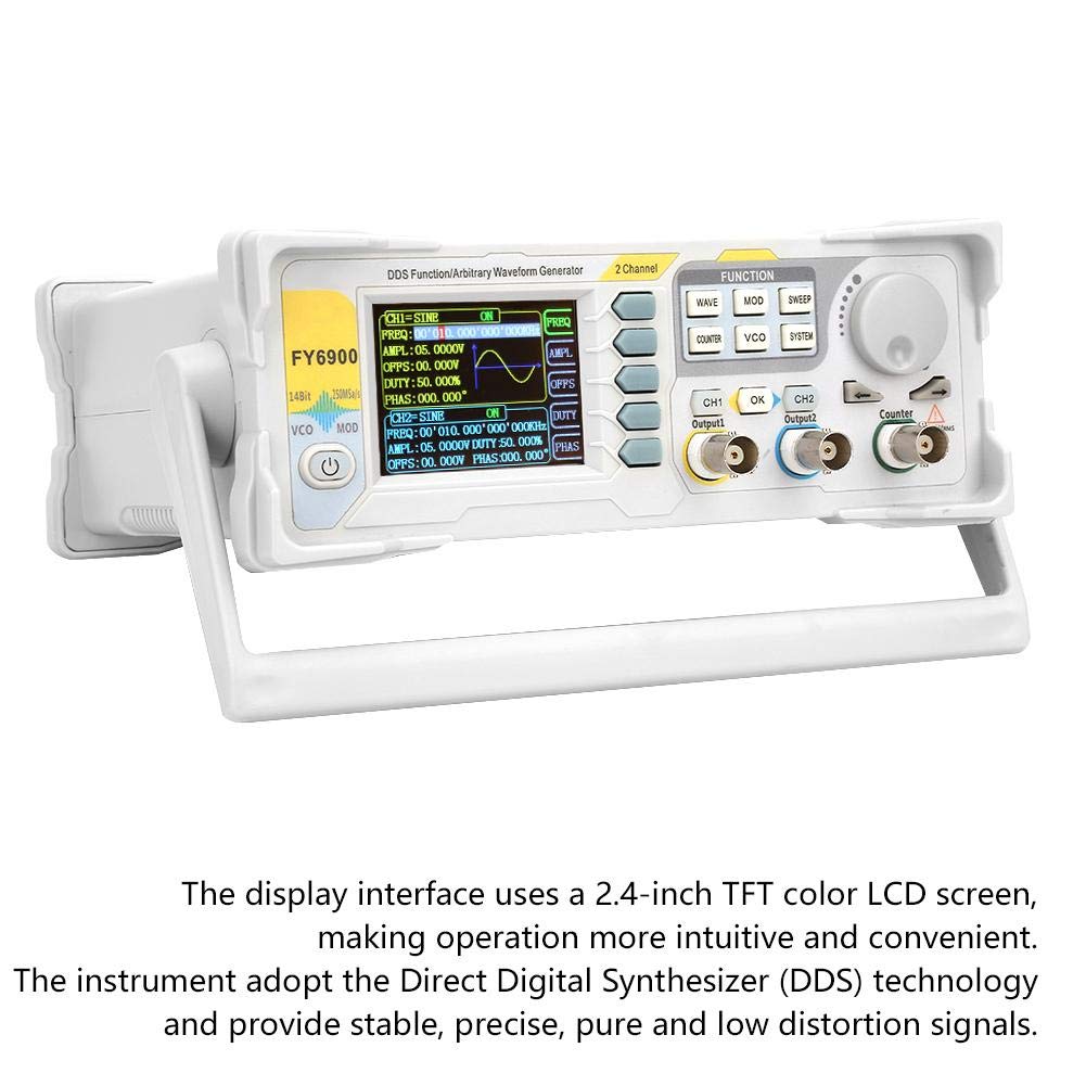 Generatore di segnali FY6900-60M 60 MHz 2,4" TFT DDS multifunzione contatore frequenza modulazione AM/PM/ASK/FSK/PSK