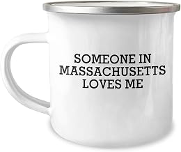 I Someone In Massachusetts Loves Me Funny Camping Mug Gifts for Beer Lovers on Birthday from Massachusetts to the Greatest Massachusetts Resident