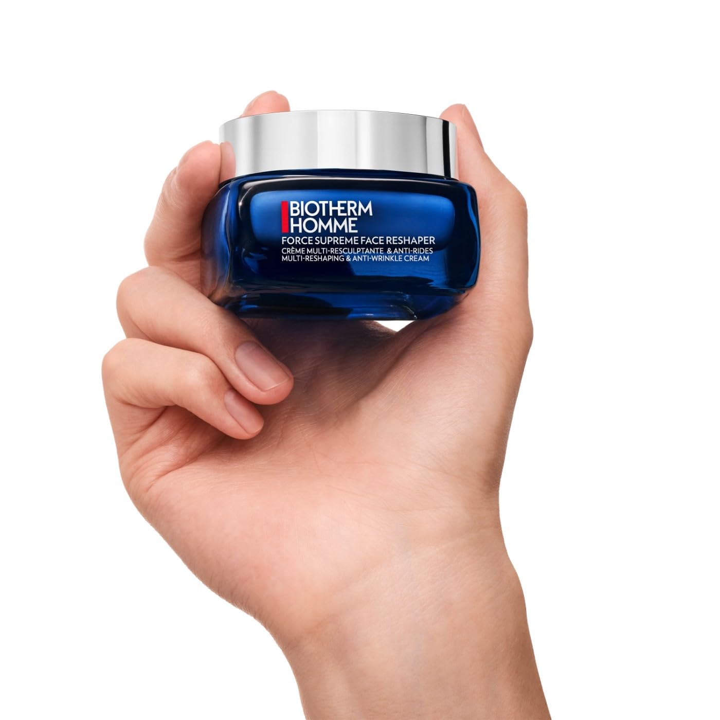 Biotherm Homme, Force Supreme Face Reshaper, Crème Visage Anti-Âge pour Homme, Sculptante & Anti-Rides, Enrichie en Biotech Plankton, Pour Tous Types de Peau, 50 ml