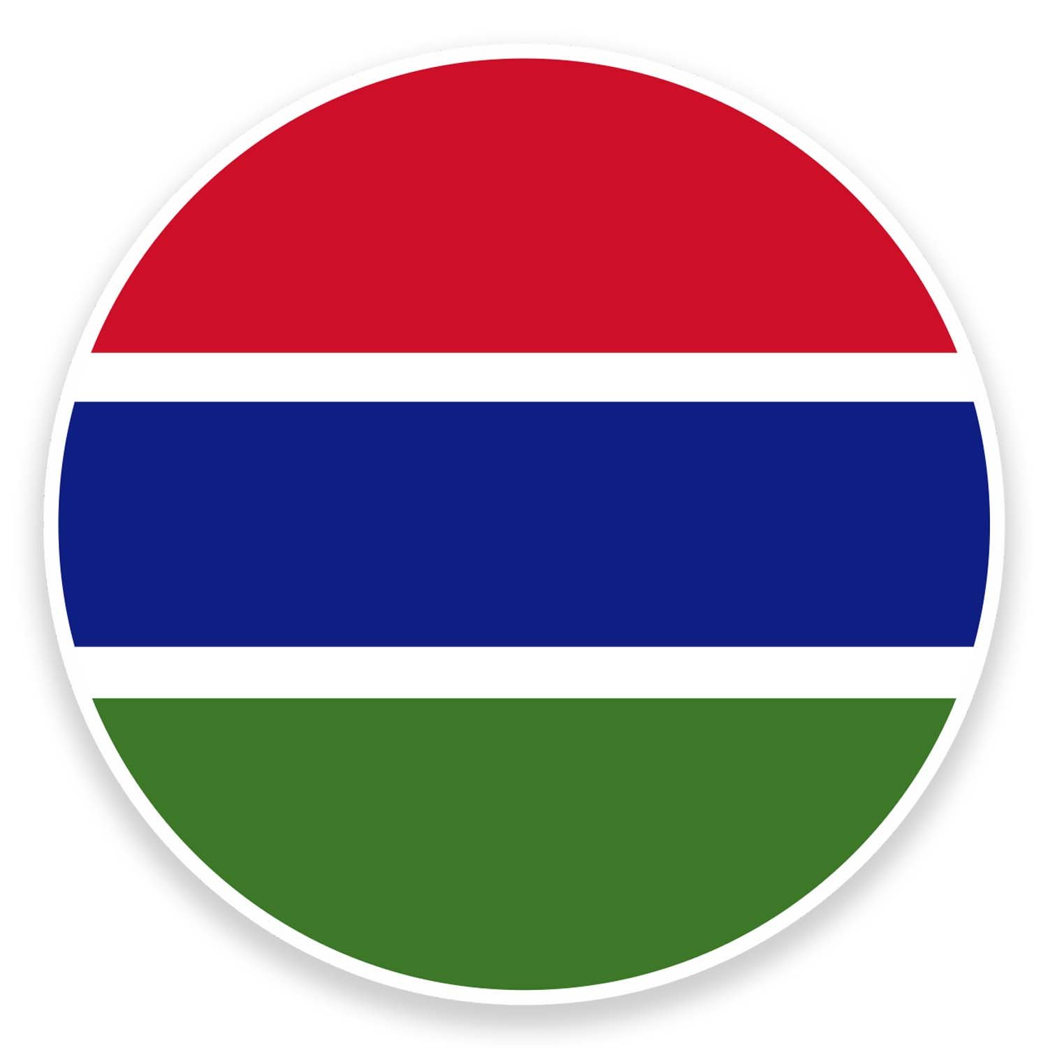 Destinationvinyl Multi 2 X 10Cm Gambia Flag Vinyl Sticker Decal Laptop Car Luggage Travel Label #9057 (10Cm Wide X 10Cm High)