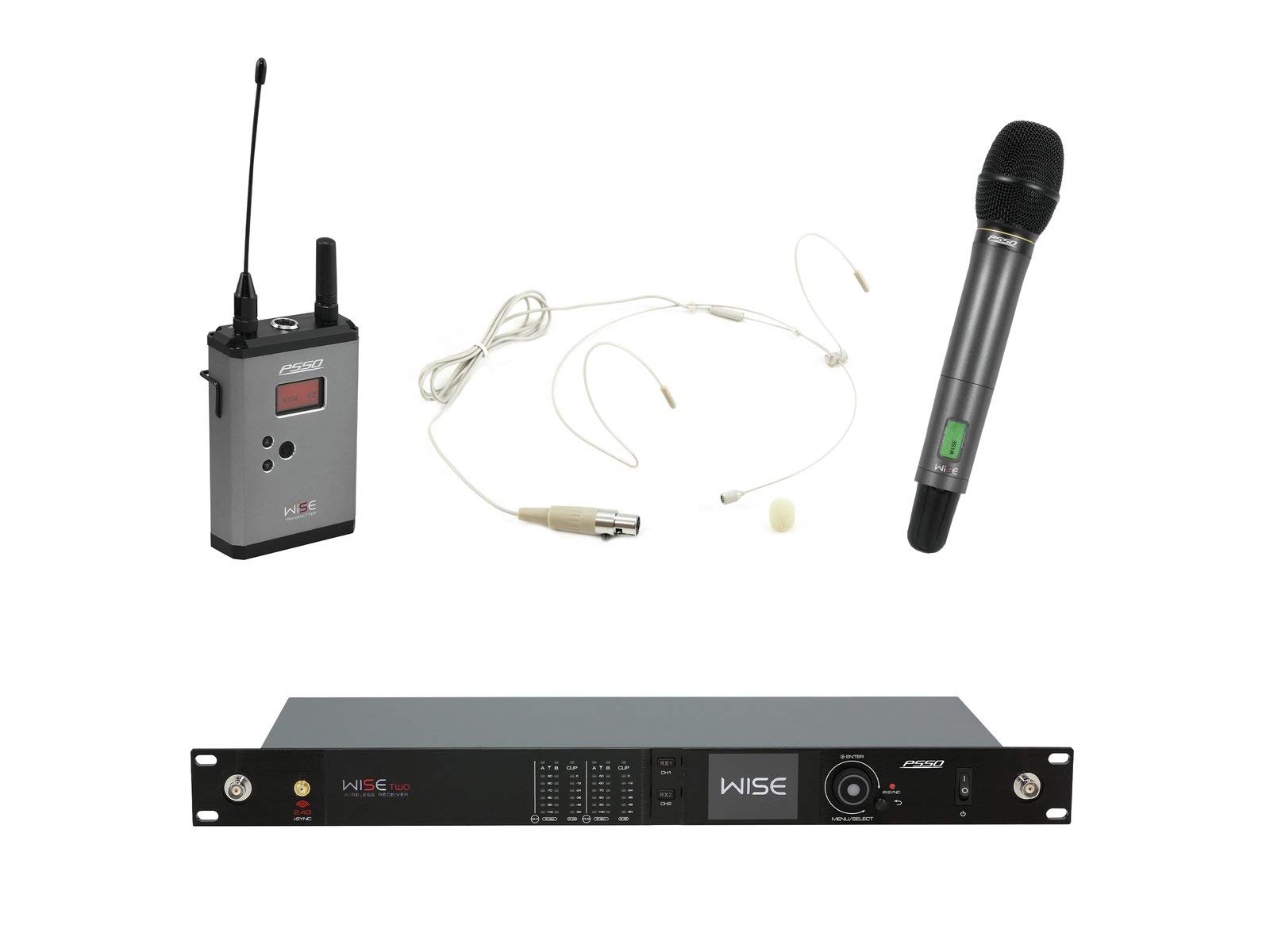 PSSO WISE TWO + Dyn. Wireless Microphone + BP + Headset 823-832/863-865MHz
