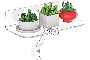 Clear Acrylic Window Shelf for Plants, Window Sill Plant Shelf with Suction,...