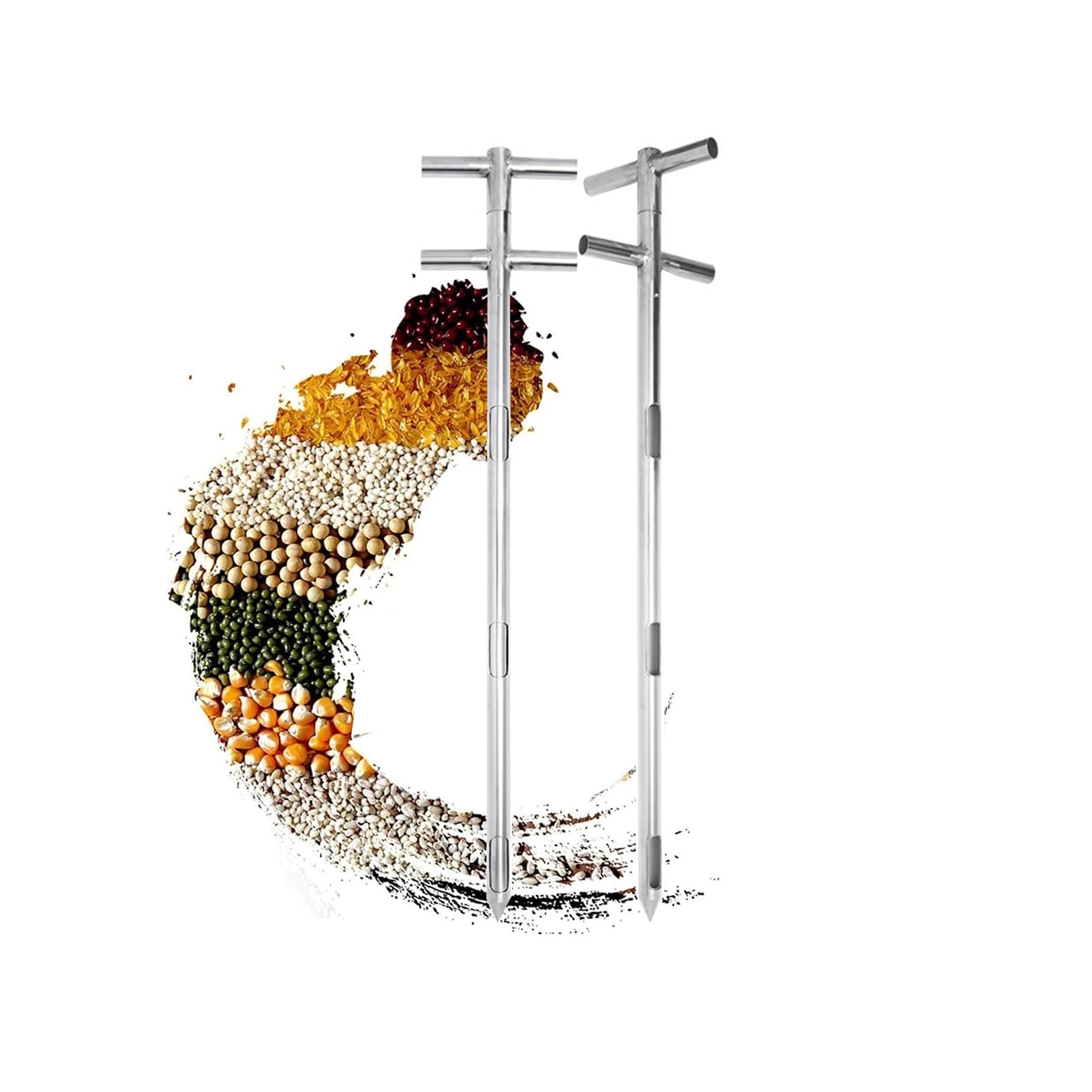 Sonda de acero inoxidable para muestreo industrial de fertilizantes y grano