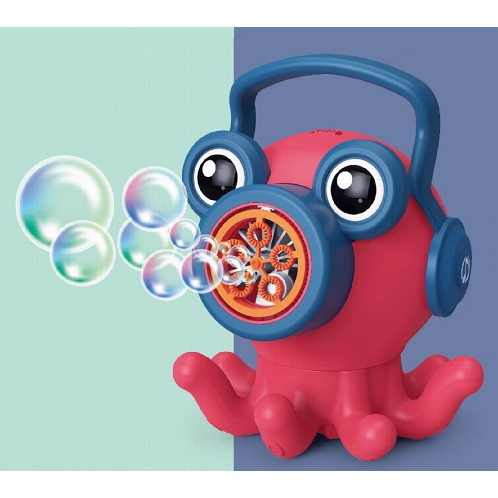 NC Portable Bubble Machine for Kids, Automatic Shaking Head Octopus Bubble Maker 3000+ Bubbles Per Min Blower Bubble Solution for Toddlers Birthday Party Gift Indoor Outdoor Toys for Girl Boys Age 3+
