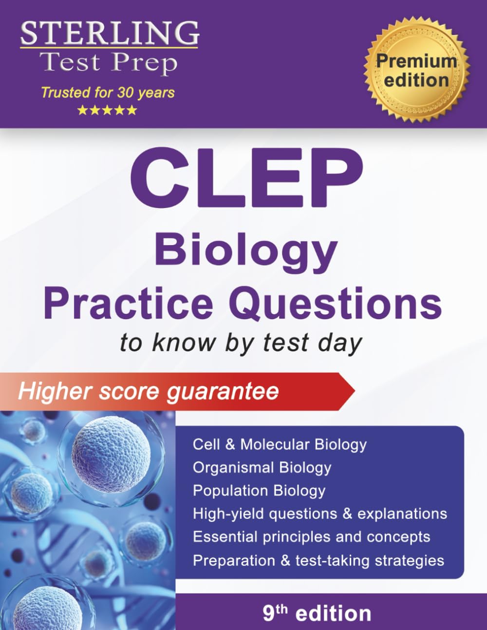 CLEP Biology Practice Questions: High Yield CLEP Biology Questions      Paperback – May 4, 2023