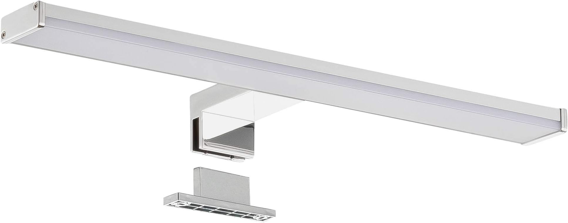 SEBSON® LED Bathroom Mirror Light 40cm, Mirror Lighting Cabinet Mounted + Clip On, Neutral White 4000K, 8W, 600lm, IP44-400x108x44mm