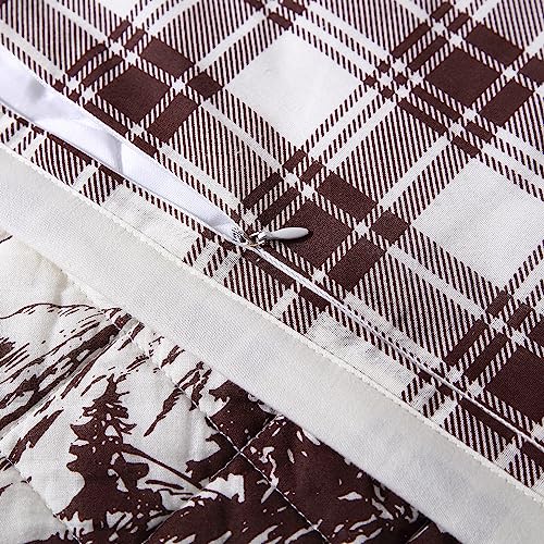 Image of Paseo Road White Pine White Brown Full /Queen 3 Piece Quilt Set