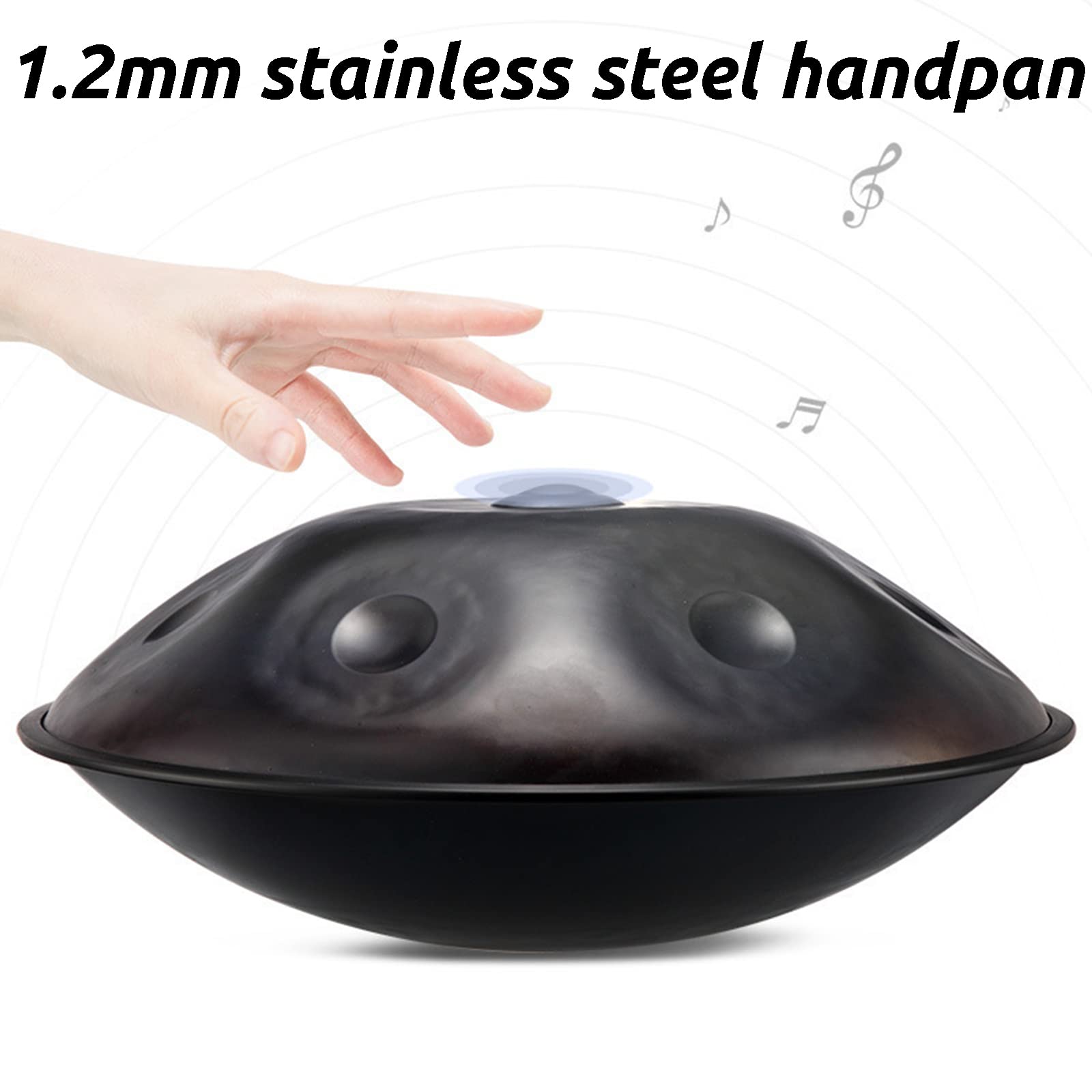 Tamburo per Handpan Harmonic, 9 Note, in Acciaio, 55 Cm, con Morbida Borsa per La Mano, Percussione Armonica per La Guarigione del Suono, Meditazione Personale, Yoga
