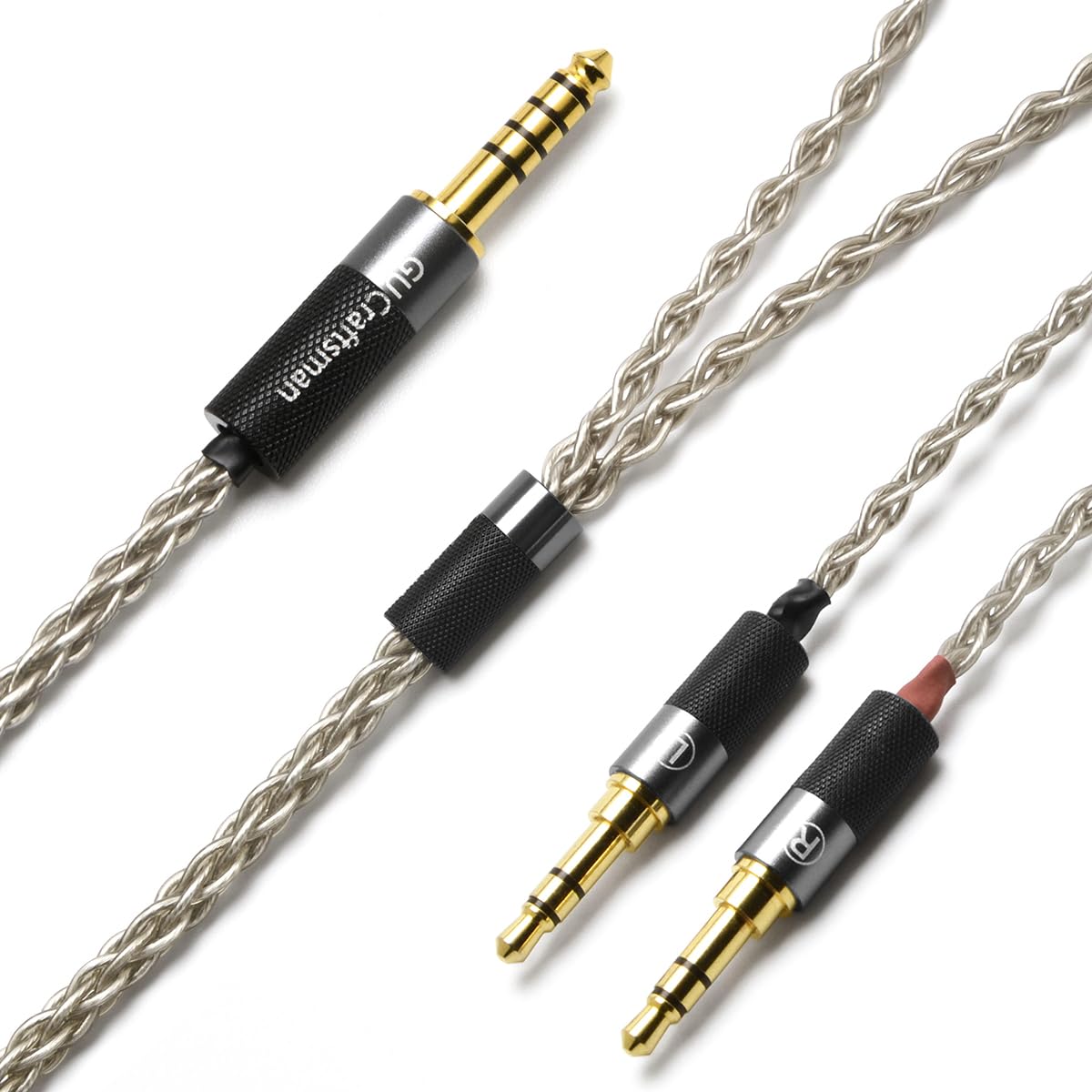 GUCraftsman Upgrade-Kabel aus 6N Einkristall-Silber für Beyerdynamic T1, T1 Ⅱ, T1 Ⅲ, T5 Ⅱ, T5 Ⅲ, Amiron home, Denon AH-D9200, Astell&Kern AK T1P, AK T5P Kopfhörer (2,5 mm Stecker)