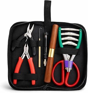 Racket Stringing Tool Set, Tennis & Badminton Racket Stringing Maintenance & Repair Kit with Storage Bag