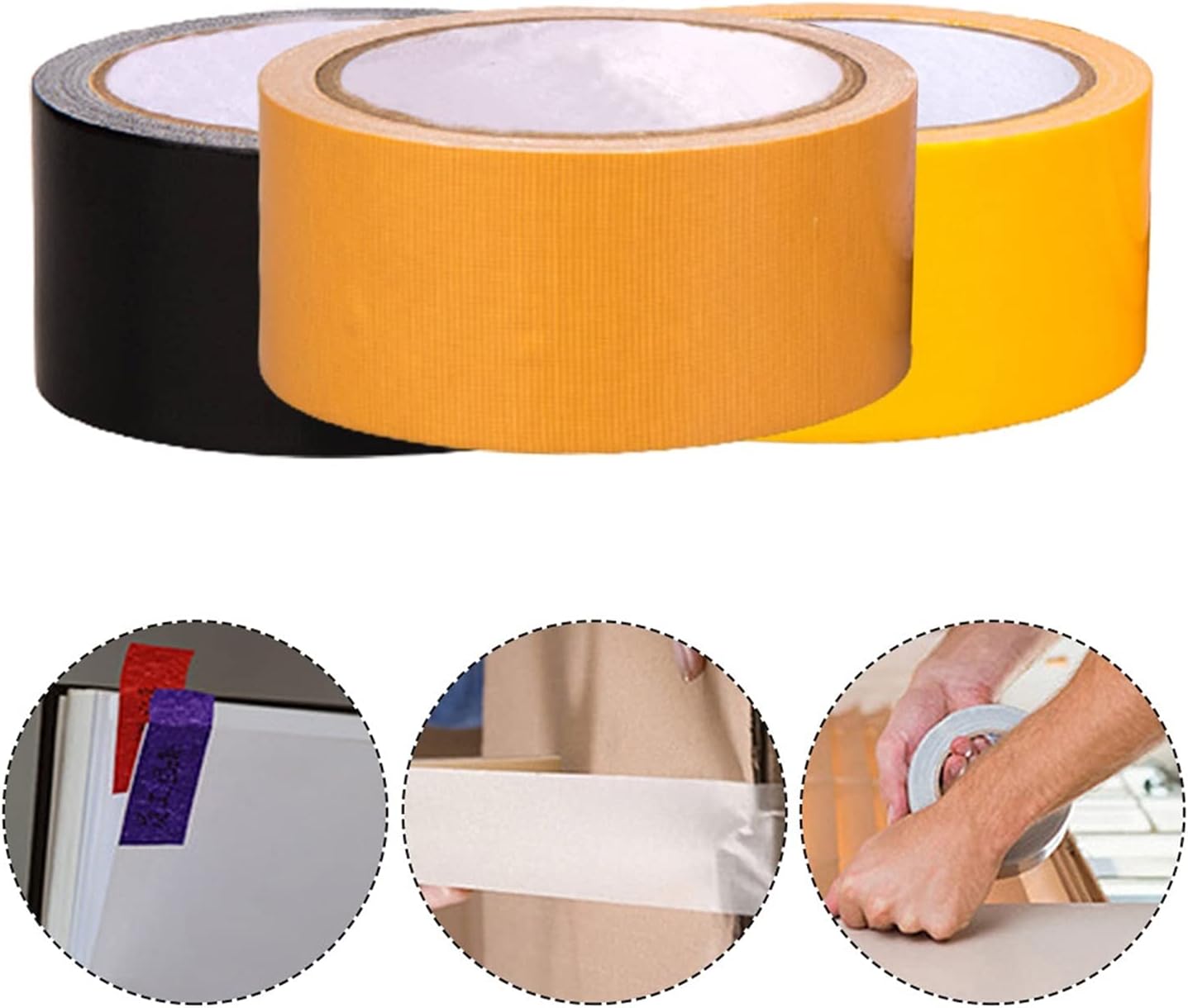 5pcs/Pack Duct Tape-Cloth Duct Tape Heavy Duty Water Proof Tape for Repairing, Sealing, Labeling, Home Improvements (Color : Brown)