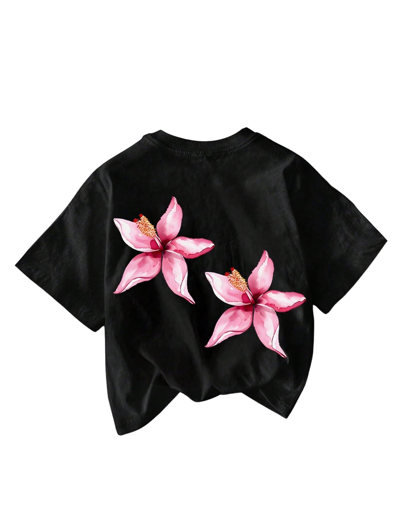 RoseSeek Women's Graphic Letter Tee Crew Neck Trendy Summer Vintage T Shirt