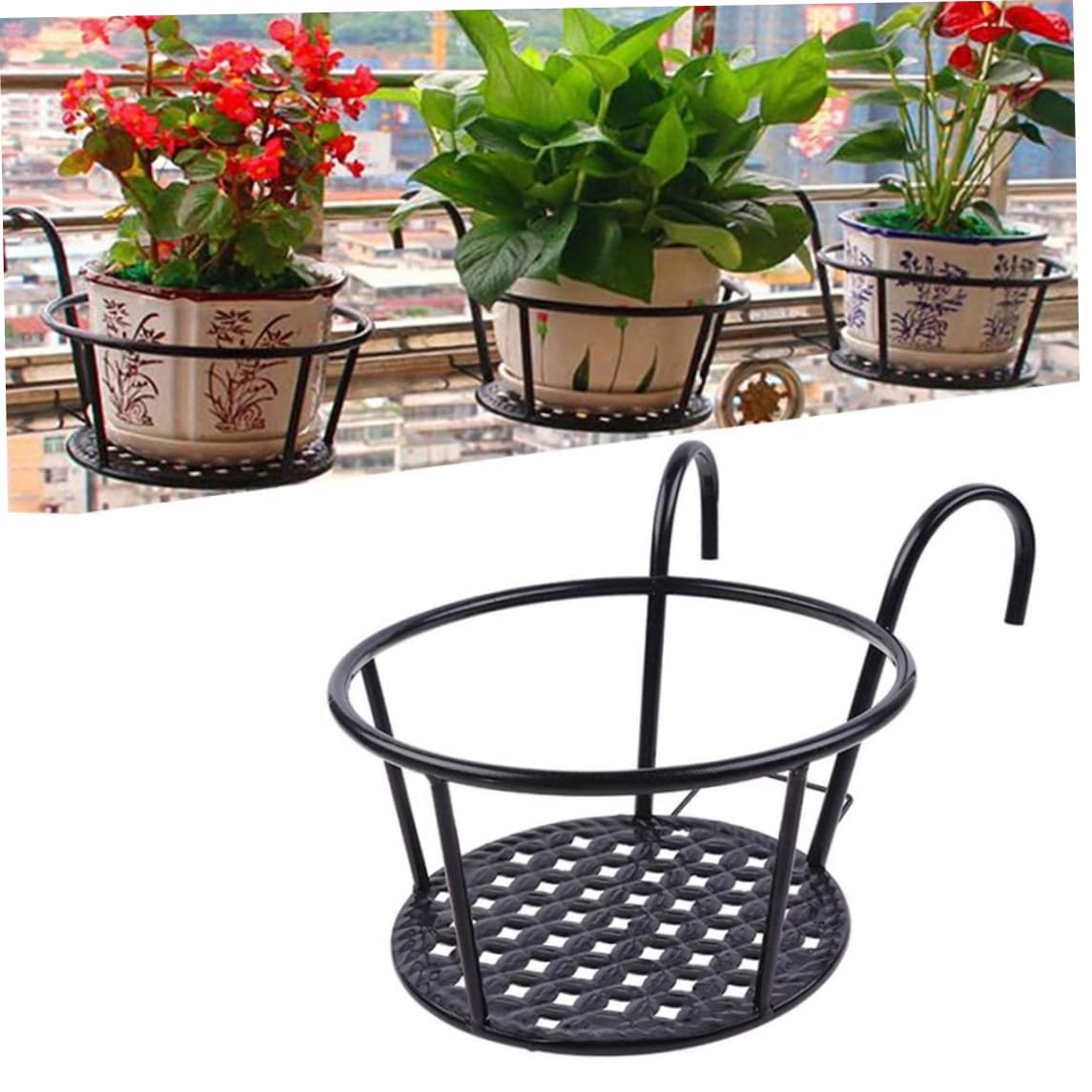 Portavasi da fiori Portavasi da fiori Balcone Ringhiera del balcone Vasi da appendere | portaoggetti