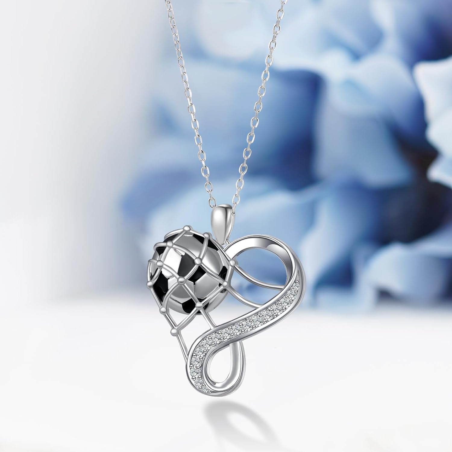 Volleyball/Tennis/Soccer/Basketball/Pcikleball/Baseball/Golf/Football/Hockey Necklace 925 Sterling Sliver Sport Necklace for Women Sport Jewelry Gifts for Sports Fans - Image 2