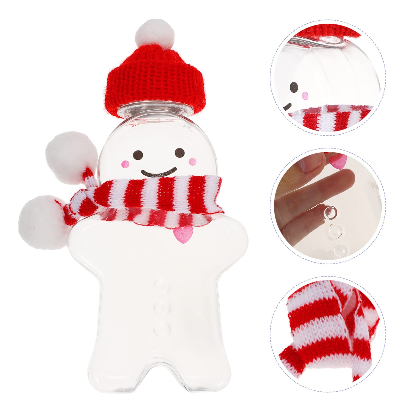 Gadpiparty Set di 15 bottiglie di Natale per biscotti, barattoli di plastica per succhi di frutta con coperchio, bottiglie per bevande di Natale, bottiglie di acqua di Natale, bottiglia di messaggio,