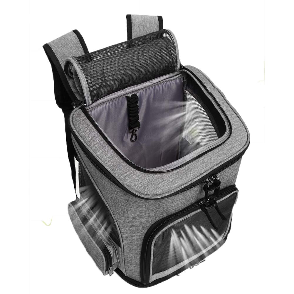 Dog/Cat Basket Dog Carriers Backpack, Adjustable Dog Backpack Travel Bag, Suitable for Travel, Hiking, Camping, Outdoor Bicycle Basket for Small Medium Puppies Cats,Maroon