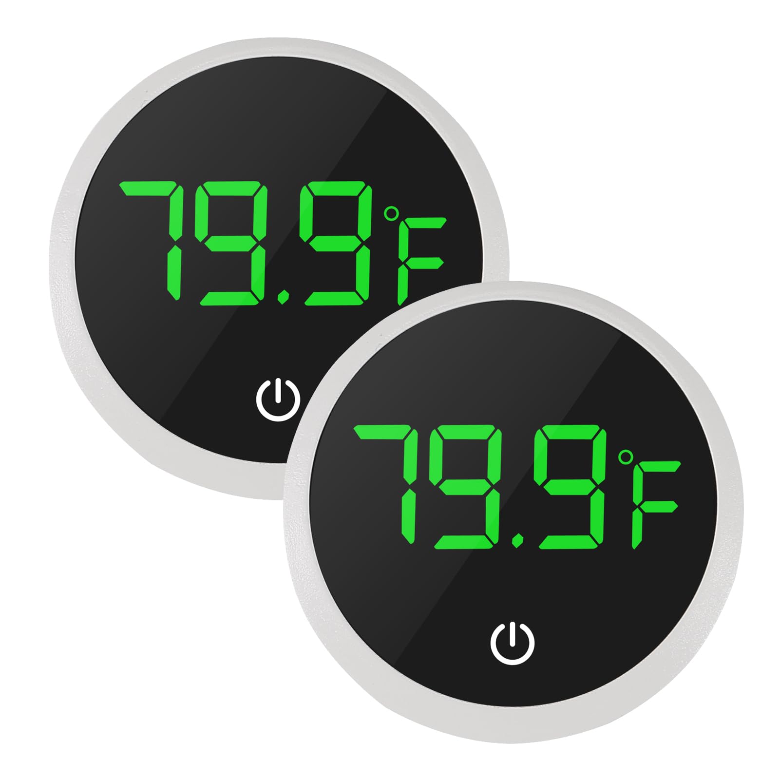 DWEII 2PACK LED Aquarium Thermometer - 5S Refresh Speed Touch Screen Fish Tank & Terrarium Water Temperature Test Digital Thermometer