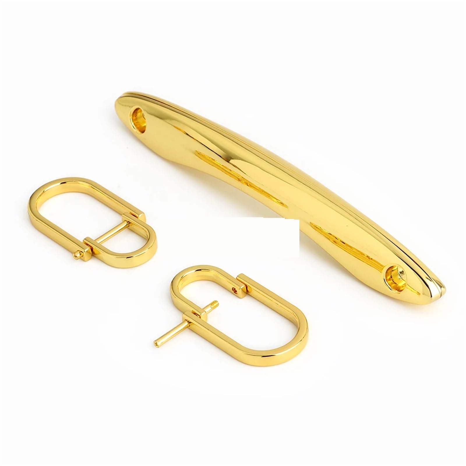 2 piezas de marco de metal for bolso de mujer, asas de bolso casual, correa de hombro cruzada, accesorios de repuesto hechos a mano(16cm k gold)
