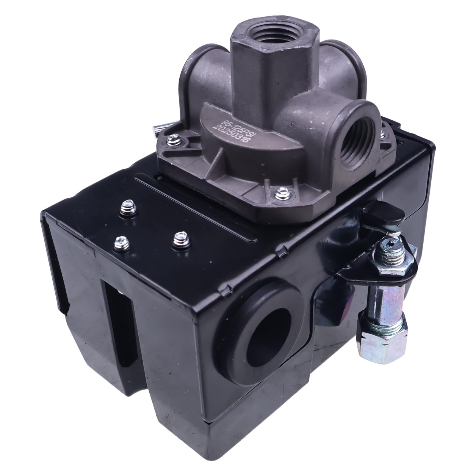 2E21045TB Pressostat 4 ports 95-125 PSI Compatible avec Compresseur d'air Senco 2E21025TB Fouras Hubbell Modèle 69MB7LY2C