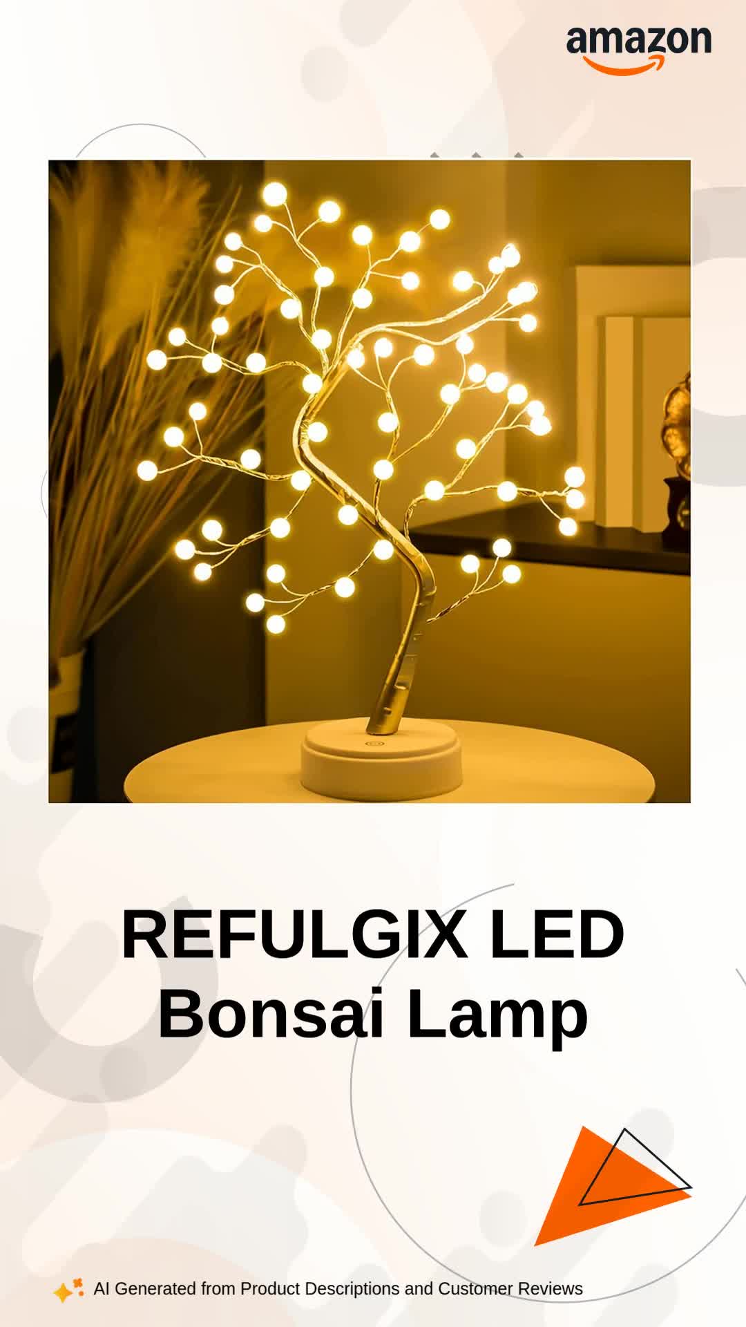 Bubble stays strong 照明 REFULGIX 36 LED Pearl Bonsai Tree Lamp with Touch Switch