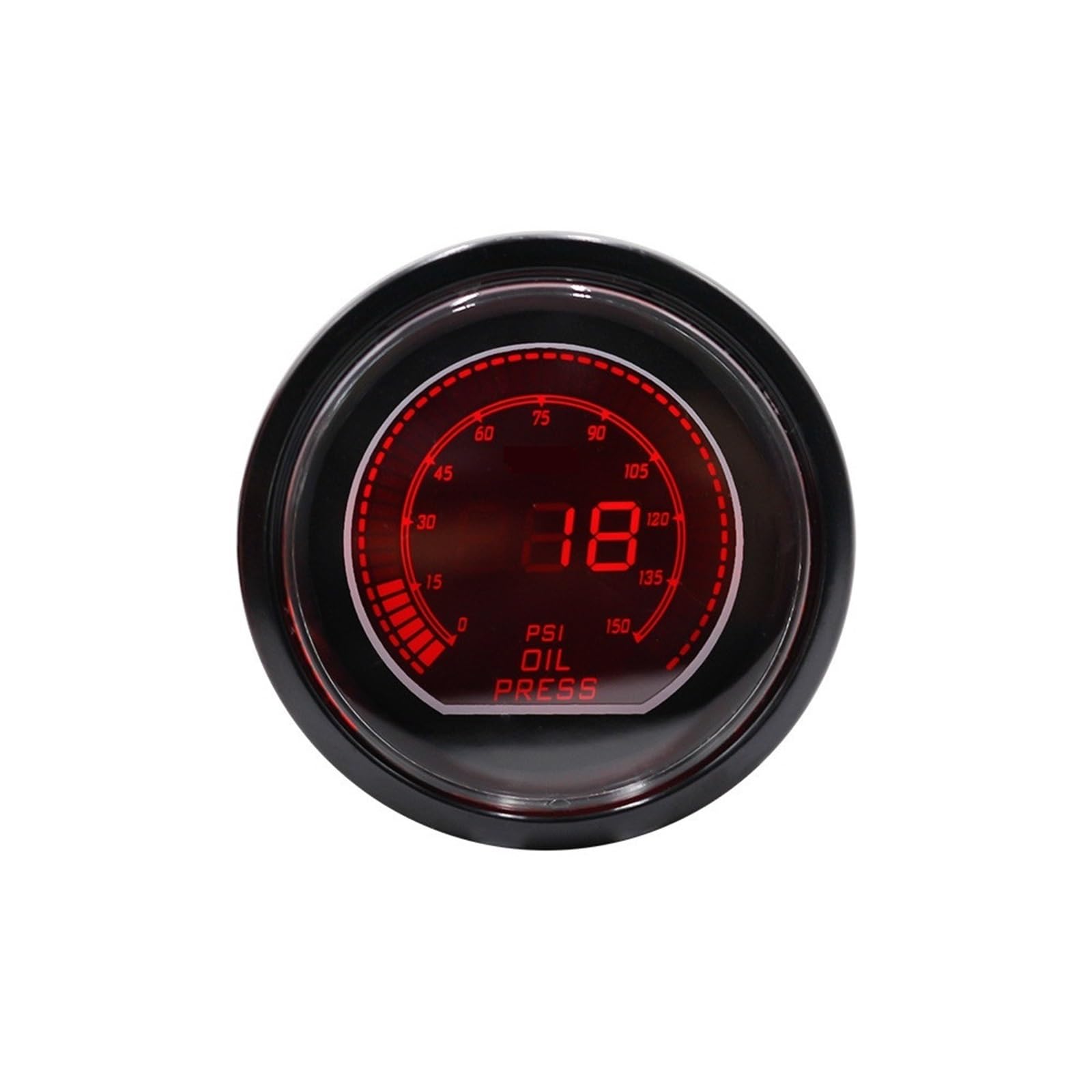 Medidor de presión de aceite de coche de 52mm y 2 pulgadas, indicador de presión de aceite Led rojo/azul de 0-150PSI con Sensor/medidor de coche