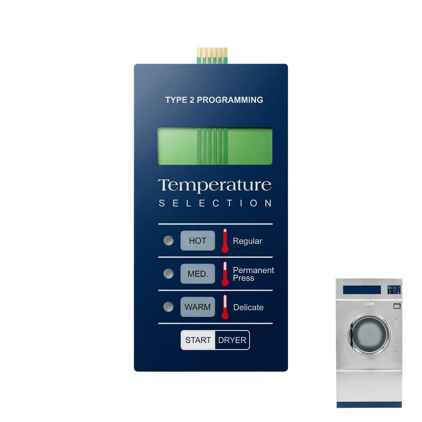 9801-058-005 Touchpad Control Panel for Dexter Dryer Blue 50Lb 80Lb 9801-058-005 Replacement
