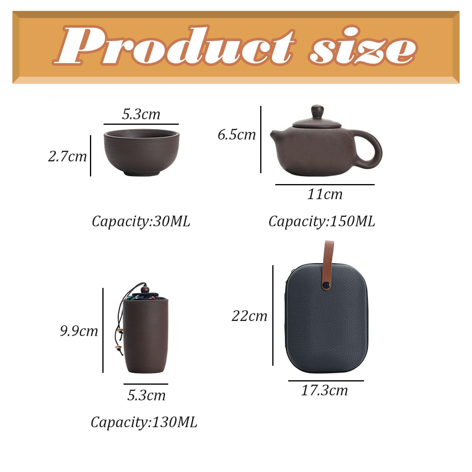 Japanisches Tee-Set, Porzellan Tragbare Teeservice,Chinesische Teekannen und Tassen Set, Traditionelle Tee-Reiseset Mit 1 Topf Und 4 Tassen Für Im Freien Zu Hause