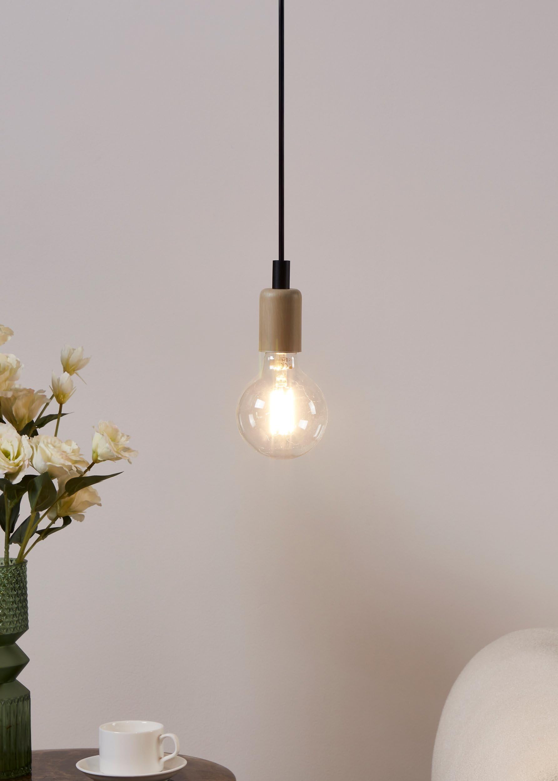 EGLO E27 LED Lampe, Kopfspiegellampe gold, Glühbirne blendfrei, 7,5