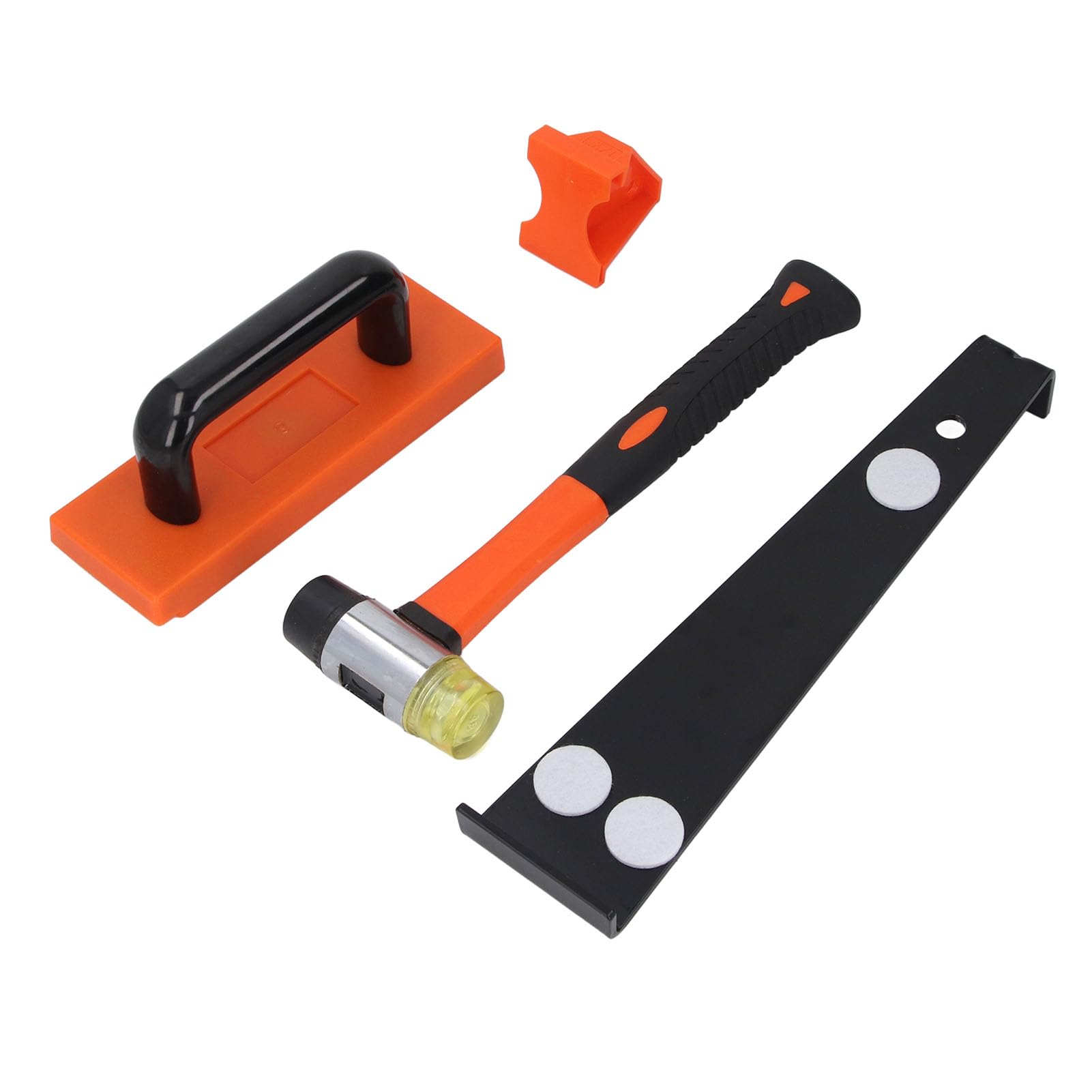 YDuupxe Set di 20 Attrezzi per Pavimenti in Laminato, Martello in Gomma a Doppia Faccia con Barra di Trazione in Acciaio CRV e Blocco di Maschiatura per Carichi Pesanti per Installazioni Domestiche e