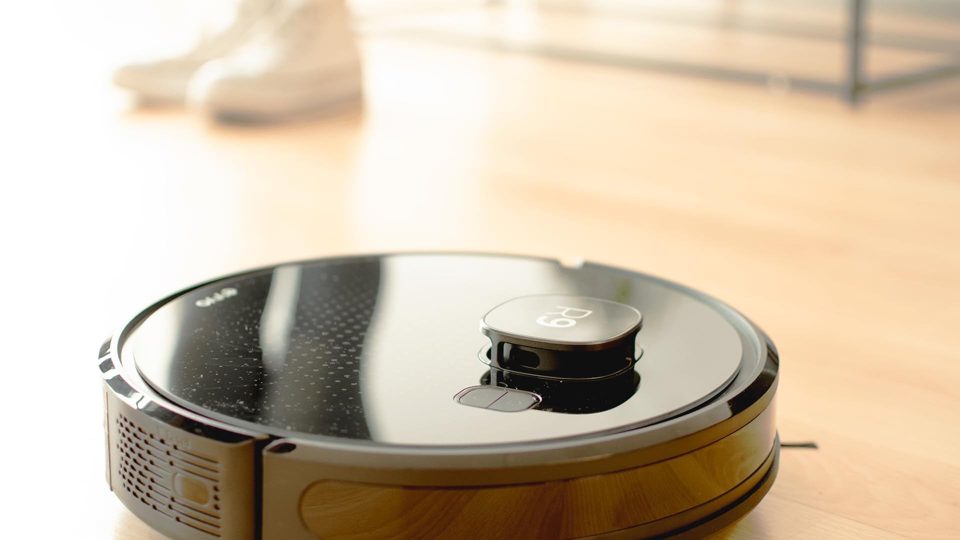 EVVO Robot Aspirador R9, Tecnología Láser, navegación Ultra-precisa, 3.000 Pa, autonomía 110 Minutos, aplicación móvil, aspira, Barre, friega y Pasa la mopa (Sin Base de autovaciado)