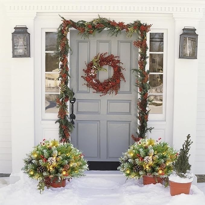 Adornos Navideños For Macetas, Rellenos For De Exterior | Relleno For Urna Árbol con Trípode, Pinos - Más Información(C,4pc)